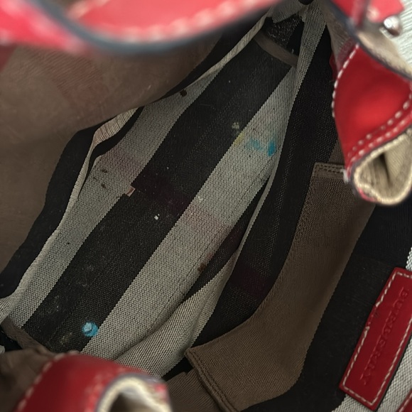 BURBERRY PLAID CANVAS TOTE - Picture 4 of 6